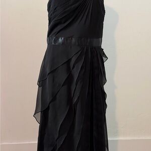 Adrianna Papell One Shoulder Black Dress